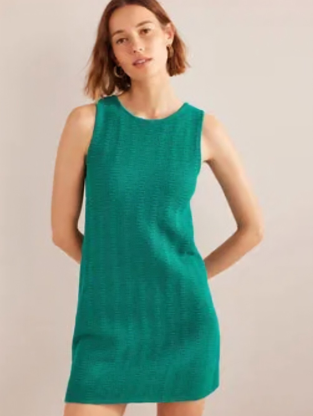 Boden Green Blue Knit Sleeveless Mini Dress Sz 8. Casual Office Business